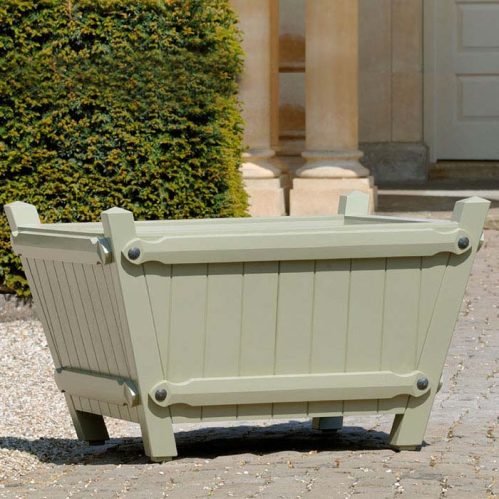 Exeter Georgian-style wooden planter with topiary