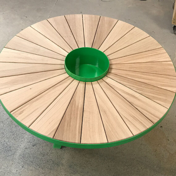 handmade circle wooden seating
