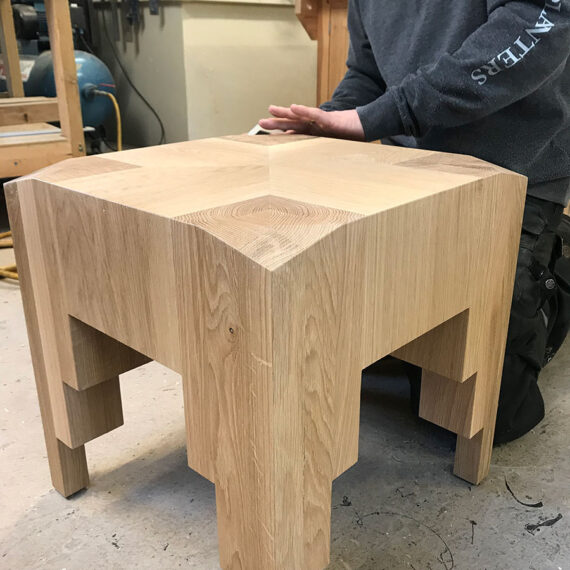 hardwood hand made bespoke table