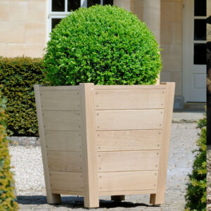 elegant tapered hardwood planter elegant tapered hardwood planter