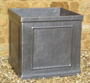 The Malvern traditional lead square cube planter by Oxford Planters
