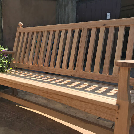 bespoke hardwood garden bench