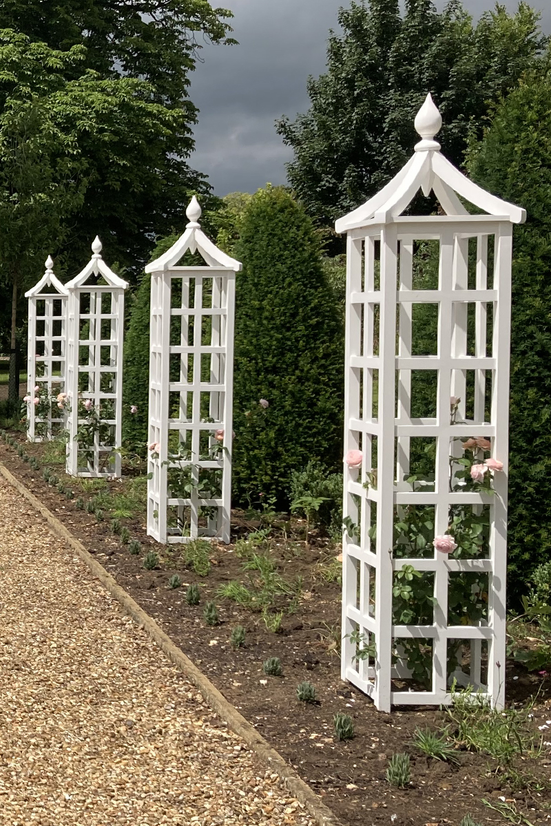 The Cotswold wooden garden obelisk from Oxford Planters
