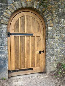 Oversized Oak Door for Walled Garden