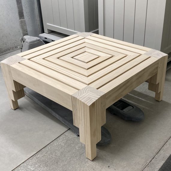 Art deco inspired garden coffee table Accoya