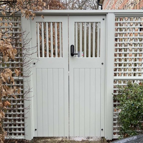 Handmade Accoya English Cottage Trellis and Security Gate