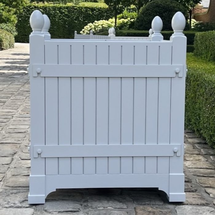 The perfect Orangery Planter! Traditionally made and designed with hand-turned finials and removable sides.