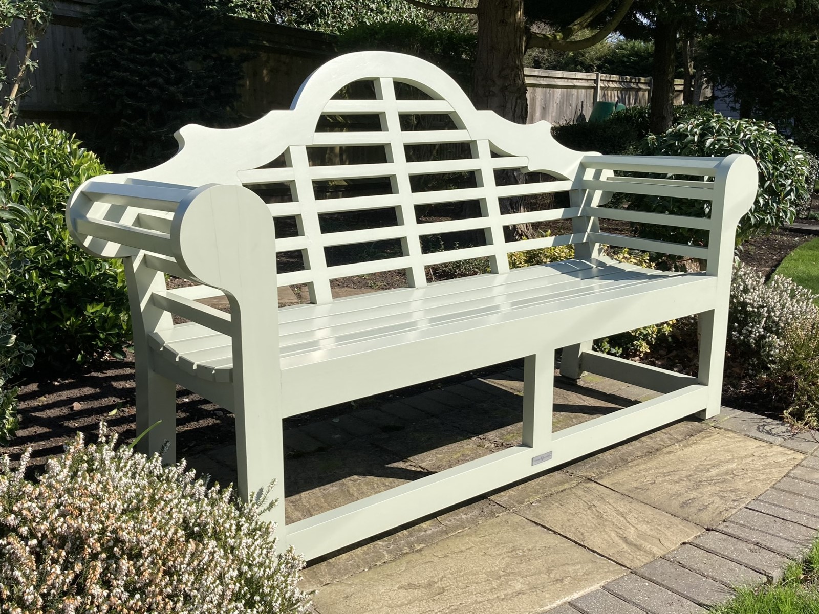 lutyens_bench Our lutyens bench in accoya and spray coated.