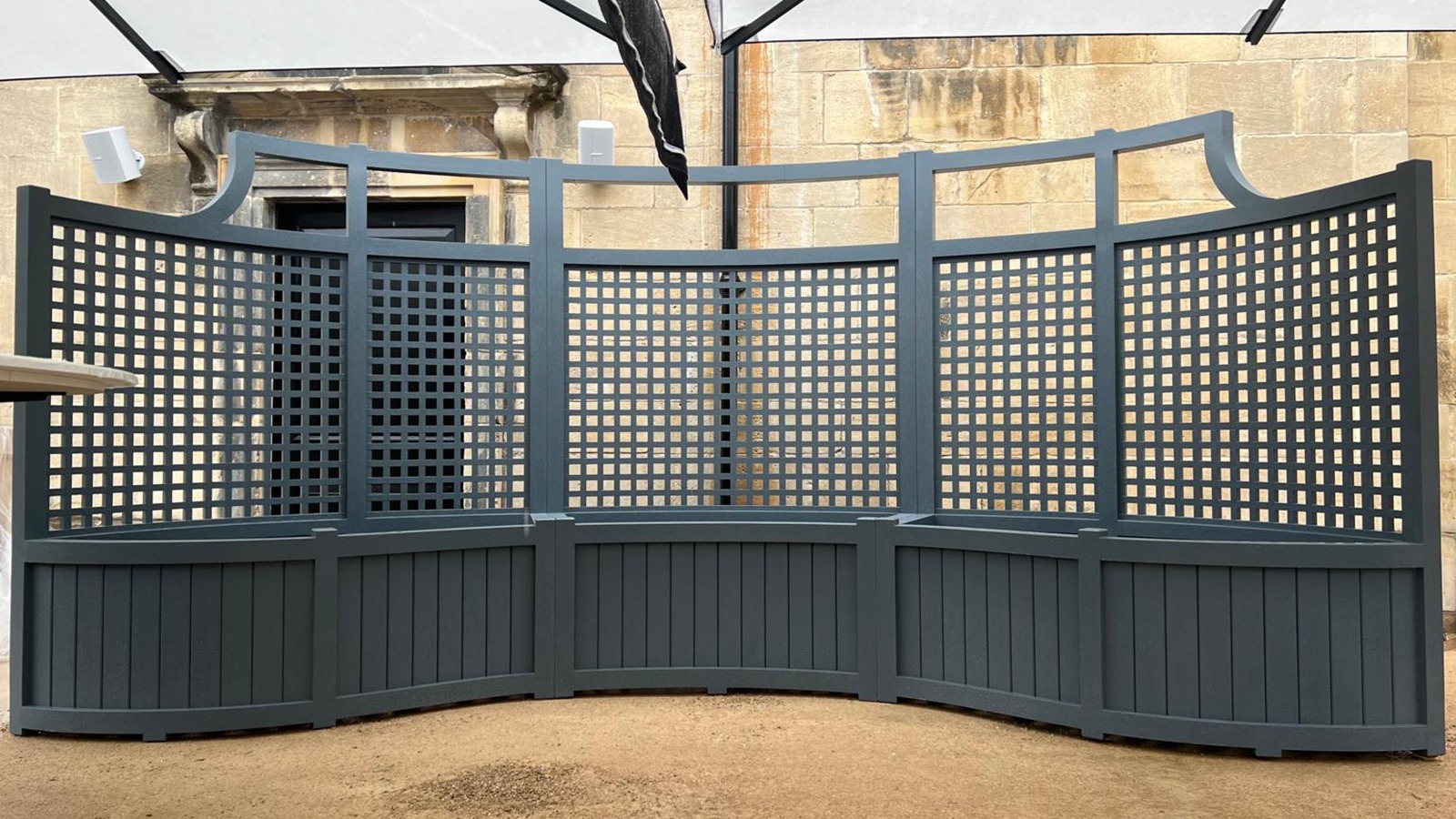Bespoke made to Architectural bespoke made to measure wooden planter by skilled Cotswolds joiners