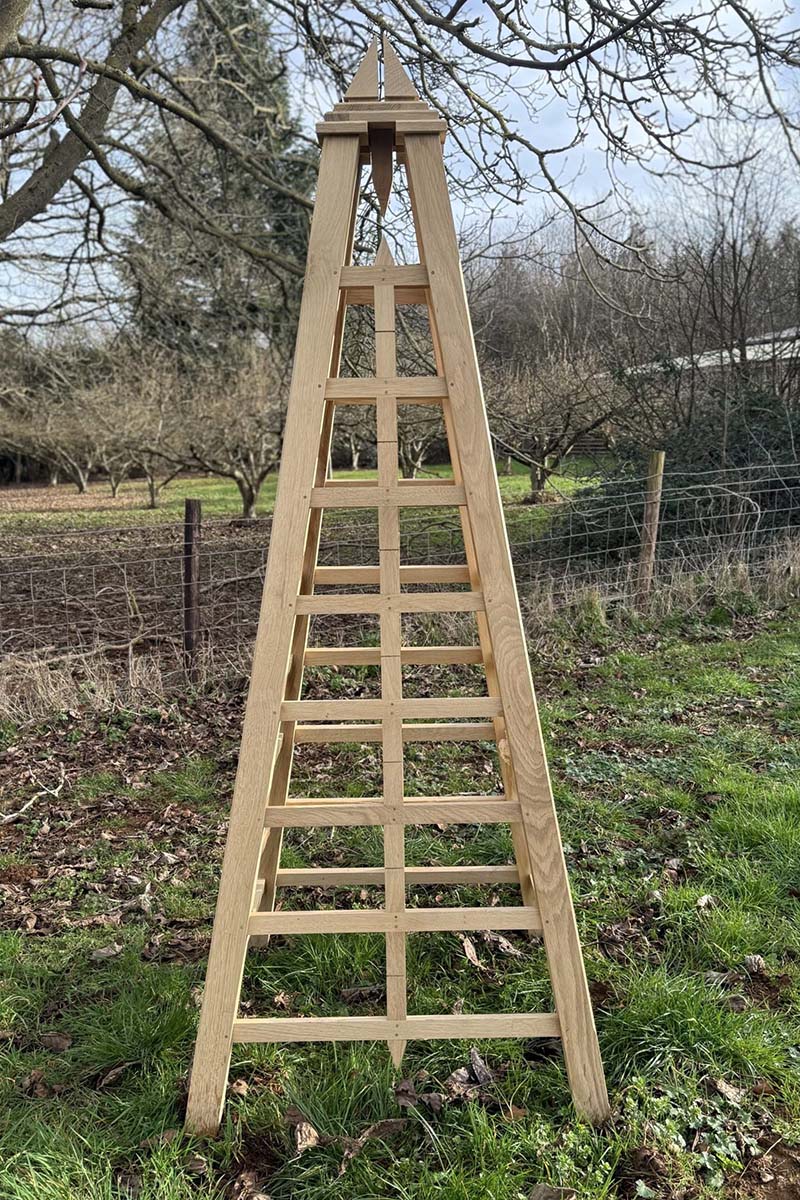 Bespoke Modern Wooden Garden Obelisk