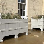 Bespoke versailles trough planters in a private Cotswold Estate.