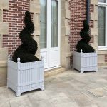 Statement ice blue Versailles Planters in a private country estate