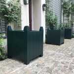 Bespoke planters in private garden in London