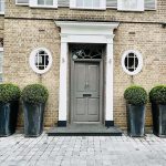 Luxury code-4 tall, tapered lead planters