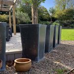 Traditional tapered tall lead planters