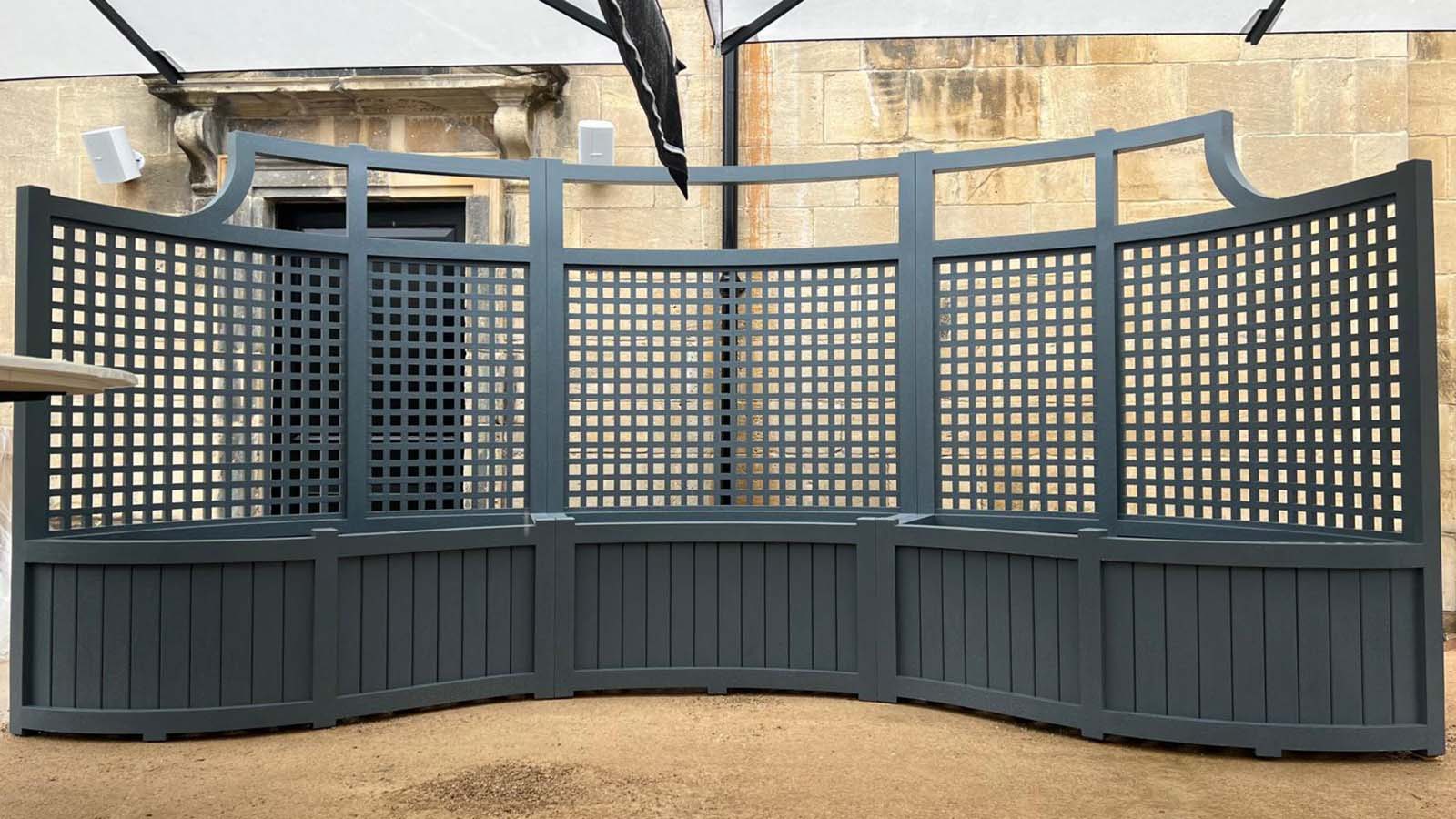 Bespoke made to Architectural bespoke made to measure wooden planter by skilled Cotswolds joiners.