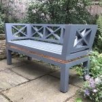 Crossed Backrest Bench with Copper Banding