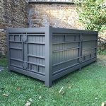 Bespoke St Hugh’s wooden trough planter made in the Cotswolds