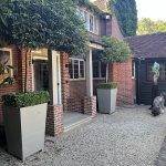 Luxury tapered painted Accoya wooden planters