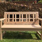 Oak Handmade Latticed Wooden Bespoke Bench