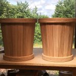 Traditional English cask-inspired Oak wooden planter