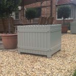 Scalloped wooden garden Accoya planter